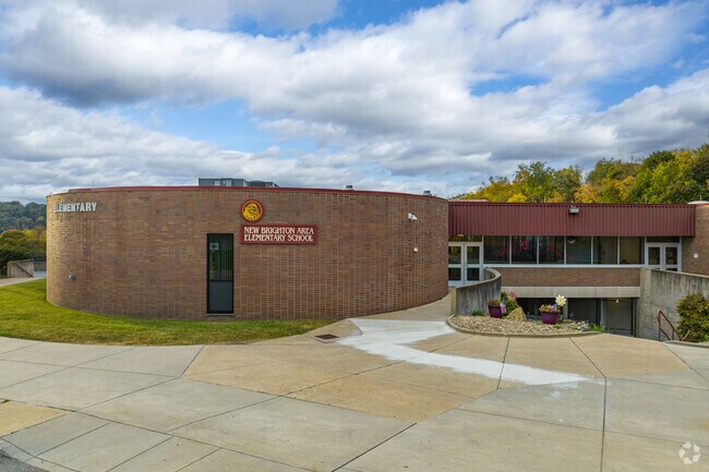 Young learners from Daugherty Township head to New Brighton Elementary School for grades K-5.