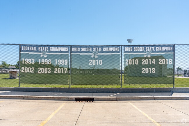 Cheer for the champions at West Fargo High School, known for its strong sports programs.