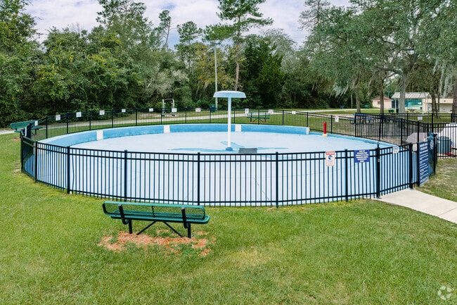 The popular splash pad at Marion Oaks Community Center welcomes children of all ages.