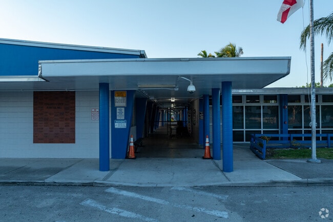 The Everglades K8 Center main entrnace.