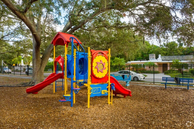 Southside Elementary School in Sarasota has secure, gated play areas for students to safely play