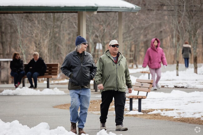 Taking a stroll at Wood Dale City Park in Woodcliff Lake, NJ.