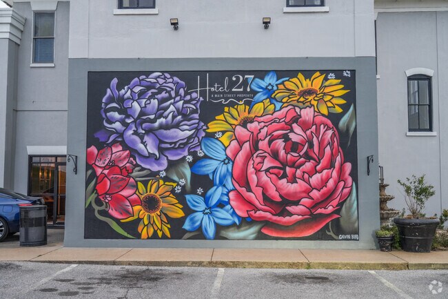 Hotel 27 in Greenville is a tucked-away boutique hotel operated by a nonprofit organization dedicated to local revitalization.