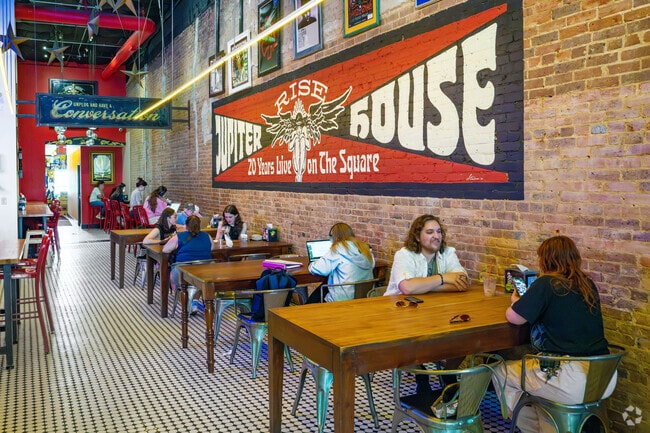 Jupiter house is a locally owned coffee shop perfect for Downtown Denton residents.