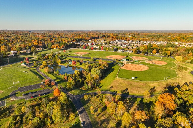 Middleton-Mills Park is a 100-acre park with wooded areas, athletic fields and a pond.