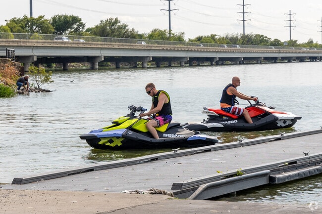 The boat ramp in Rockwall's Northshore is where locals head out on their jet skis.