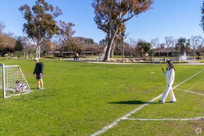 Harvard Community Park provides open space for family activities.