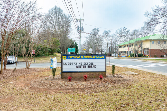 Matthews Elementary School, located in historic downtown Matthews