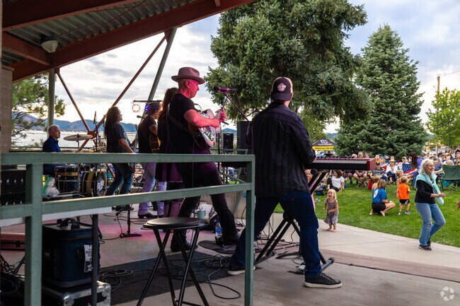 Different bands play Jazz to Rock n' Roll at Concerts in the Park.