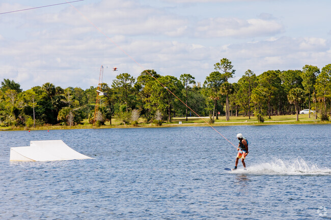 Daredevil wakeboarding action at Shark Wave Park in Ranchette..