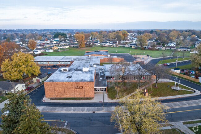 Youtz Elementary has athletic fields adjacent to the school.