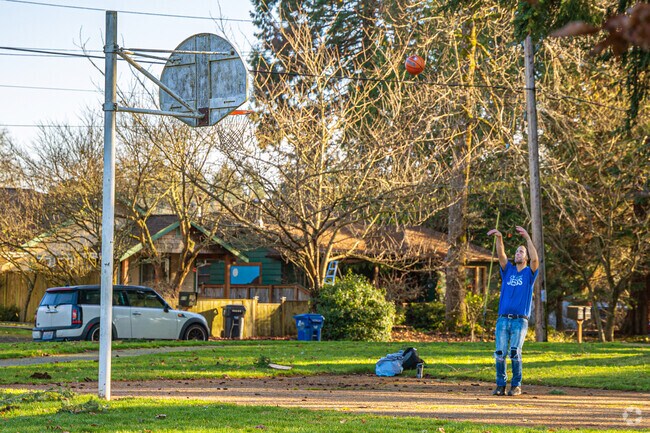 Lions Park has playgrounds, fields and basketball spaces.