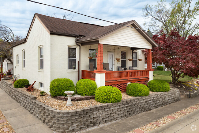 Historic bungalow showcases timeless brick architecture in Perryville, MO.
