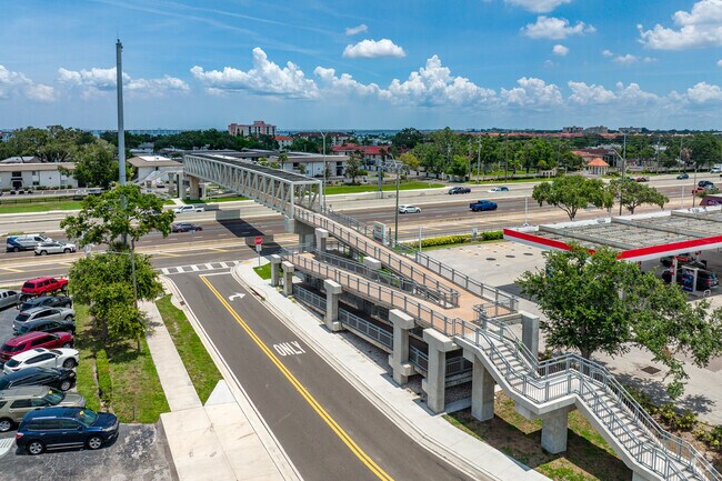 Residents of Imperial Courts have no problem walking to shopping destinations such as the Clearwater mall thanks to the many pedestrian bridges available.