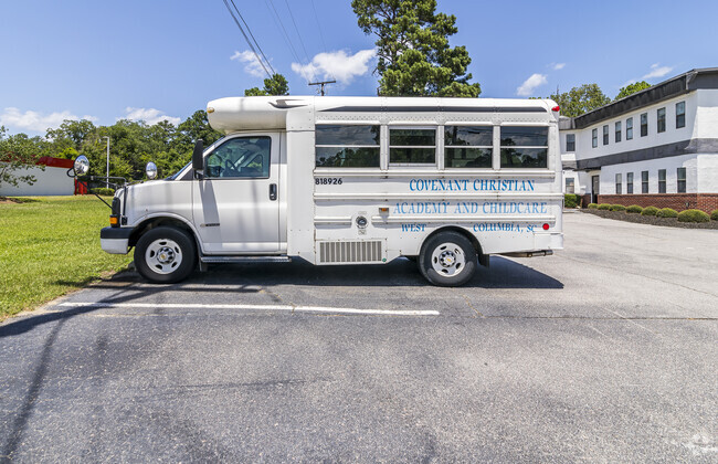 EDGE Christian Academy has a small school bus to take students on field trips.