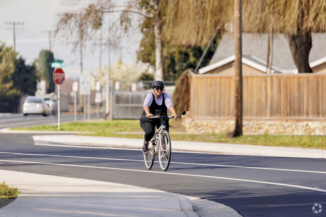 Take a bike ride along the streets of Waterford, Ca.