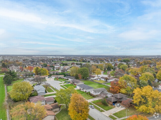 Many residents of Central Merrillville have homes with generous yard space.