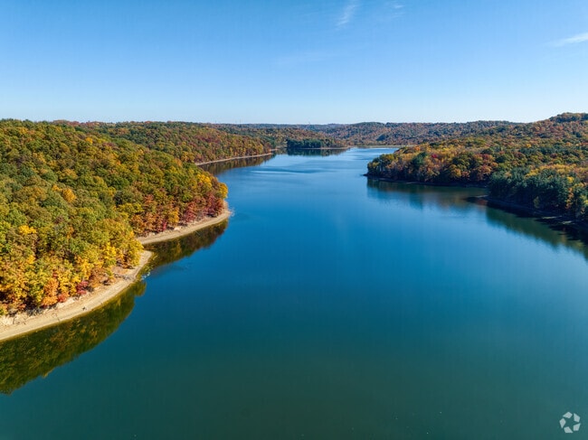 The Ambridge Reservoir is a lake that spans most of southern Raccoon Township.