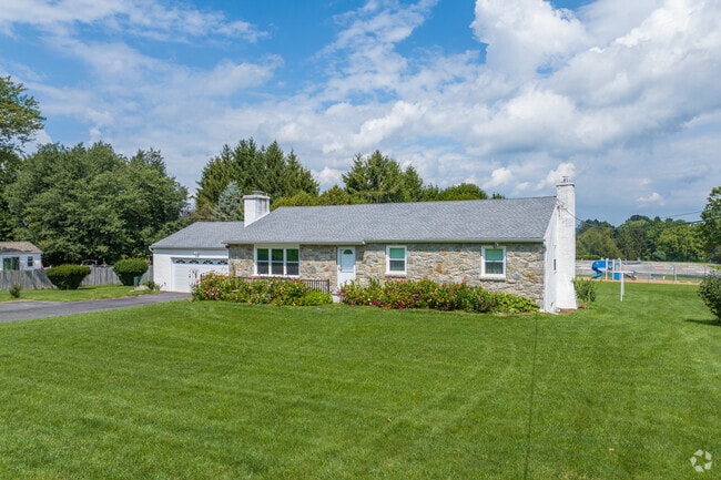 Single-story ranch homes are spread throughout East Brandywine.