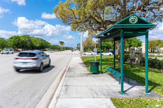 Convenient bus stop on Sample Road in Eagle Trace.