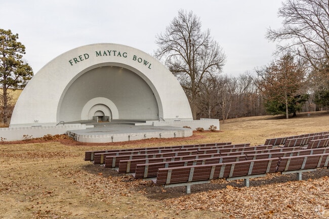 The Fred Maytag Bowl at Maytag Park is one of many pieces of Newton's founding legacy.