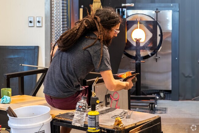 Glass-making classes are offered at Englewood Arts off Winner Rd in Proctor.