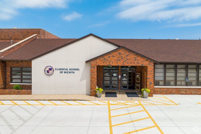 Here is the main entrance to Classical School of Wichita.