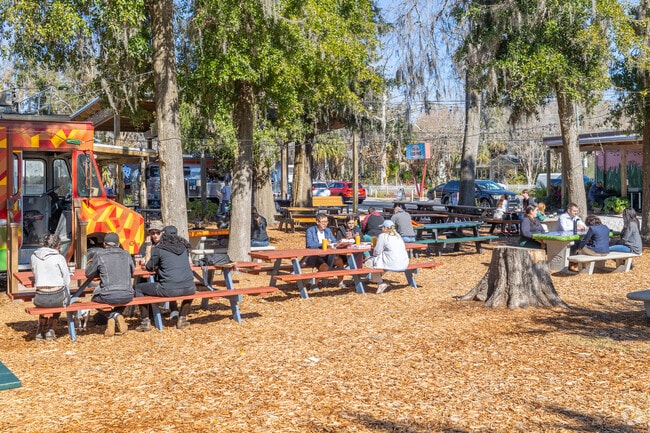 4th Avenue Food Park in Porter's Community is adjacent to several restaurants and is a popular gathering spot for eating and drinking.