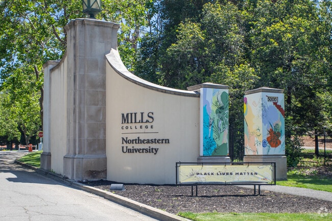 Mills College at Northeastern University is a private college in Oakland next to Frick.