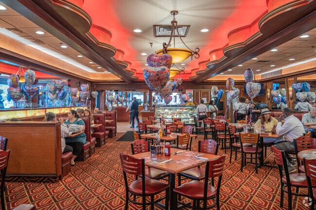 Marietta Diner is a popular gathering spot known for its welcoming atmosphere, bold decor, and casual dining experience.