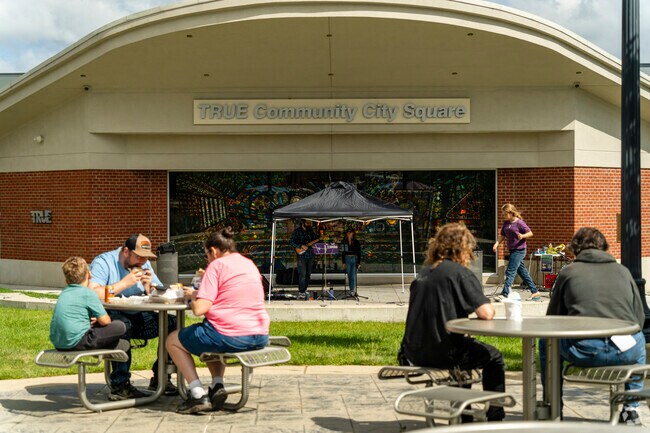 Mound locals head to the True Community City Square for family fun.
