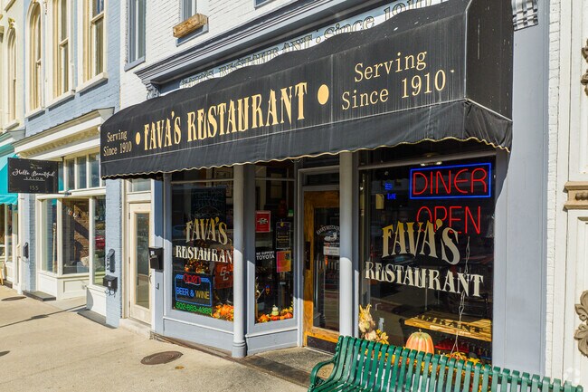 A local favorite, Fava’s Restaurant, boasts quaint small-town character.
