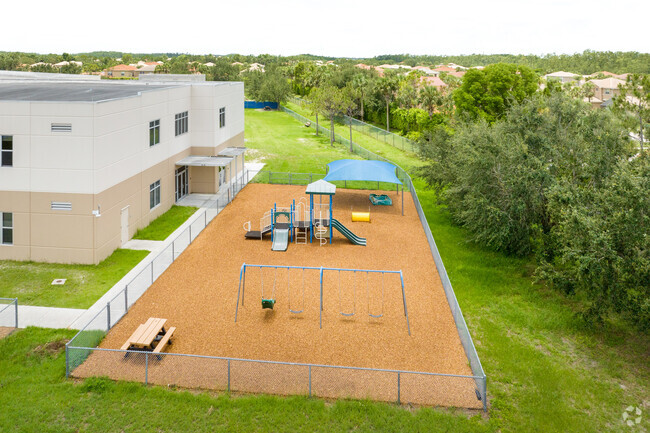 Treeline Elementary School in Fort Myers has playgrounds and swings for kids to play at recess.
