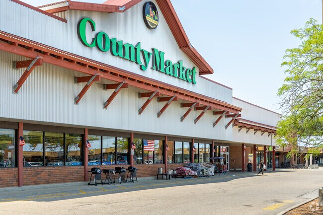 Directly south of Harvard Park is County Market, a large grocery store