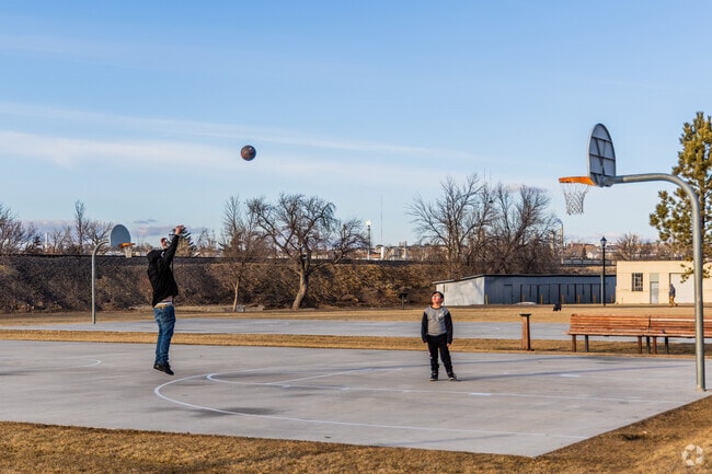 Gibson Park has an amazing basketball court right on the edge of the Missouri River in Great Falls.