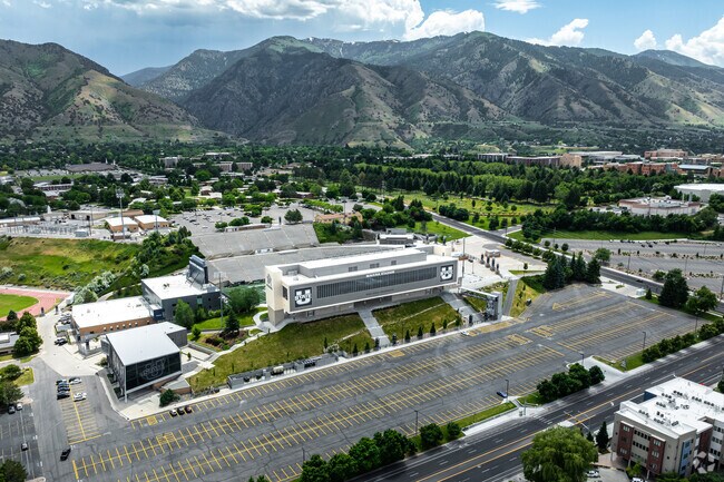 Utah State University is nestled next to the Wasatch Mountains.