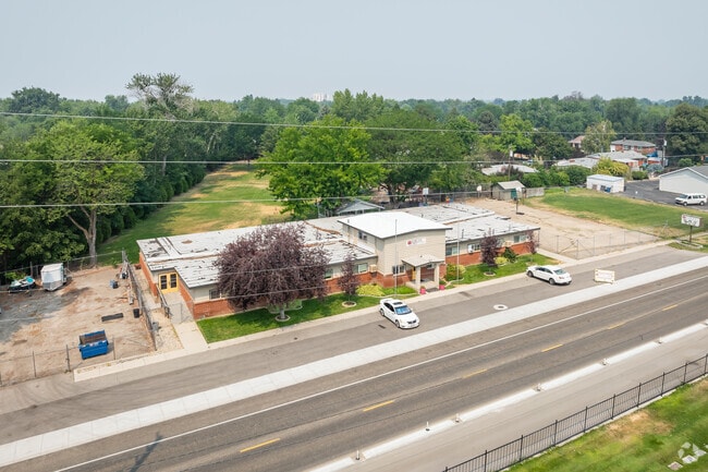 Aerial view of Boise Christian School looking northwest.