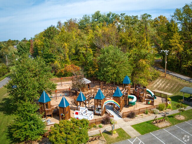 A large, elaborate playground provides hours of fun for the kids in Findlay Township.
