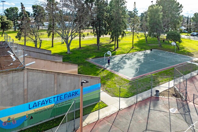 Lafayette Park is a popular place to play basketball in Fresno.