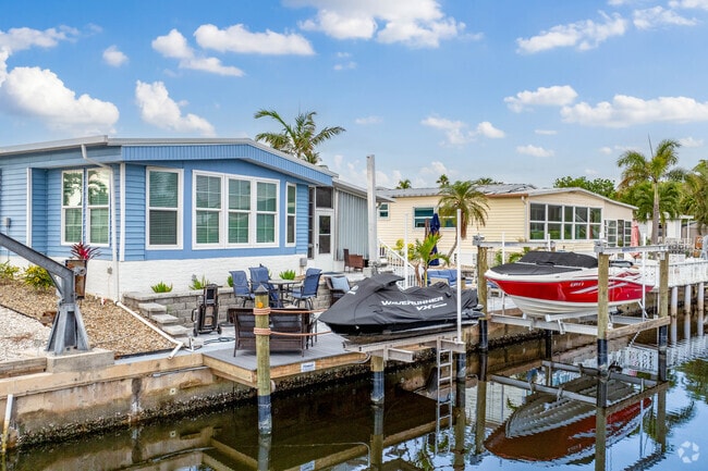 Many Spring Creek Village homes have private docks with direct access to the Gulf of Mexico.