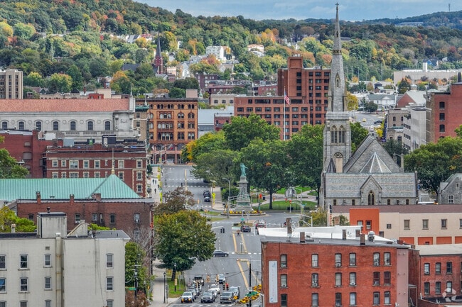 Downtown Waterbury is easily accessible from Wolcott by public transportation.