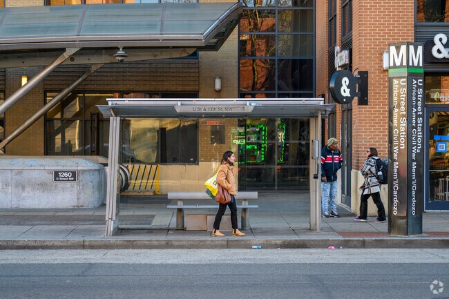 U Street has its own metro stop with easy access to greater DC.