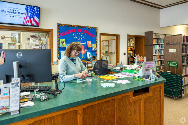 The Woodville Public Library is the perfect spot for the residents of Woodville to study and read from their vast collection.