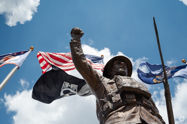 Tighter soldier statue is a popular attraction in town.