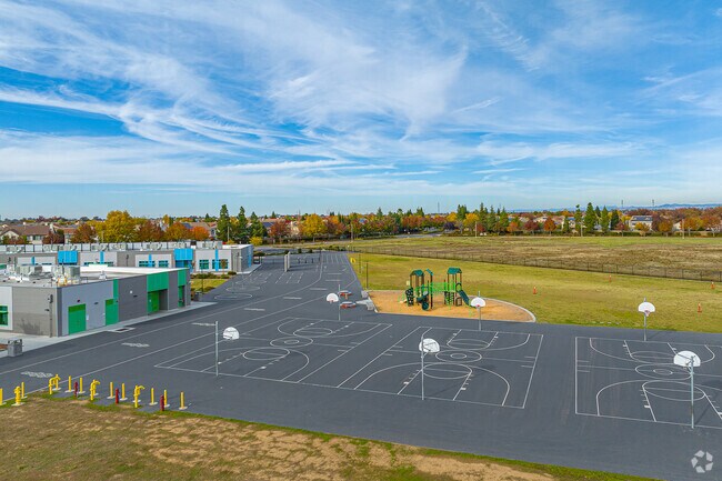Scott M. Leaman Elementary School offers students plenty of basketball courts.