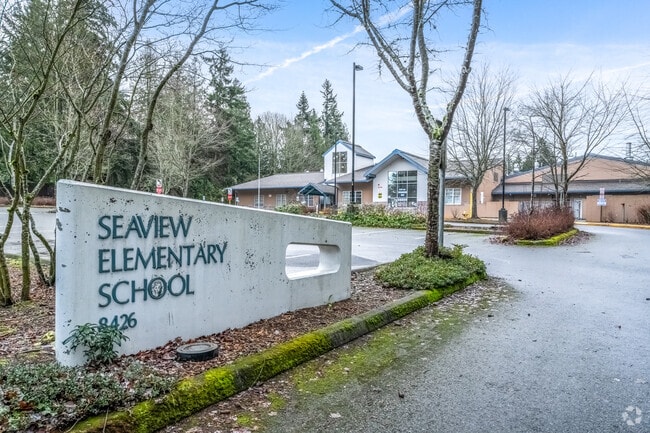 Seaview Elementary School signage.