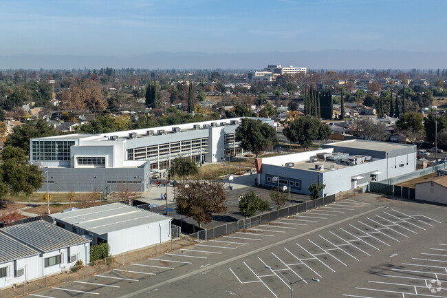 The main building of the Phillip J. Patino School of Entrepreneurship in Fresno.