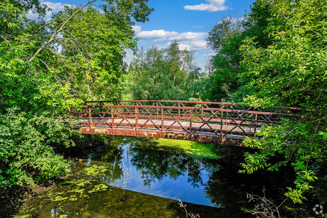 Bubble Bridge provides a beautiful scenic shot for trail users along Shingle Creek.