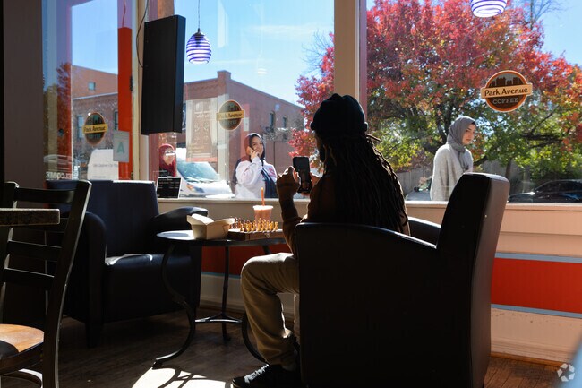 Relax for a bit at Park Ave. Coffee next to Lafayette Park before you head to work.