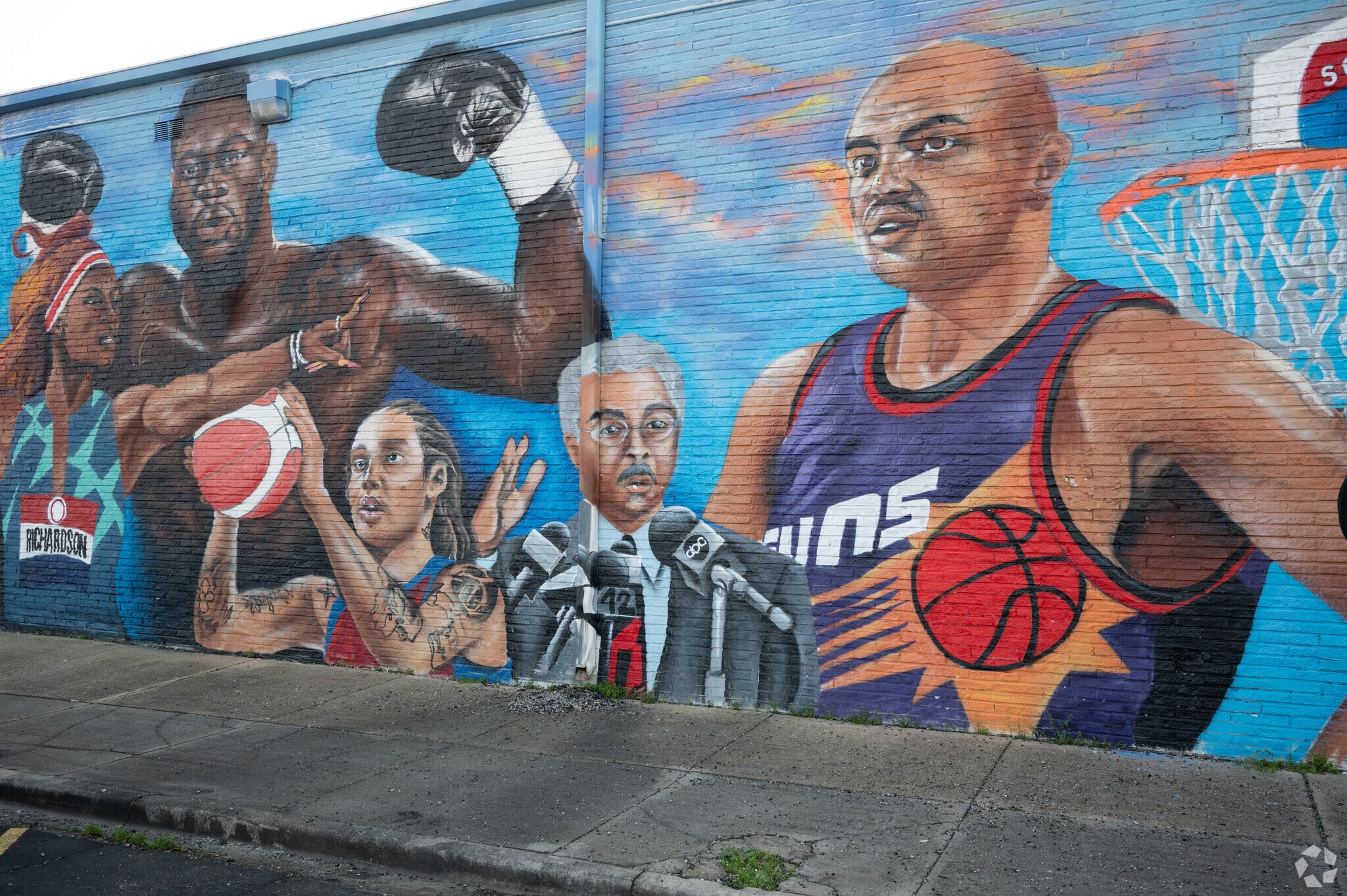 The Fairview neighborhood showcases its love for sports through murals.